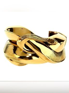Alexander McQueen gold-tone snake chunky cuff bracelet - Statement Cuff NWT